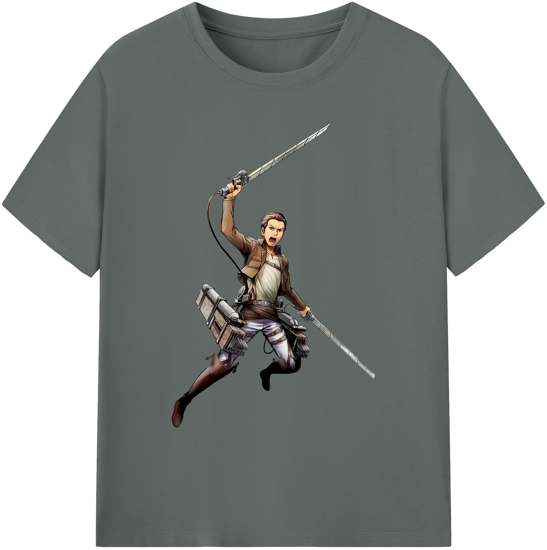 （画像用） 進撃の巨人 Attack on Titan 綿100％ メンズ半袖Tシャツ｜肌触りやわらか＆通気性